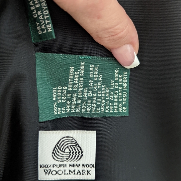 Gray Lauren by Ralph Lauren 100% wool double breasted peacoat size 4 - Picture 6 of 7